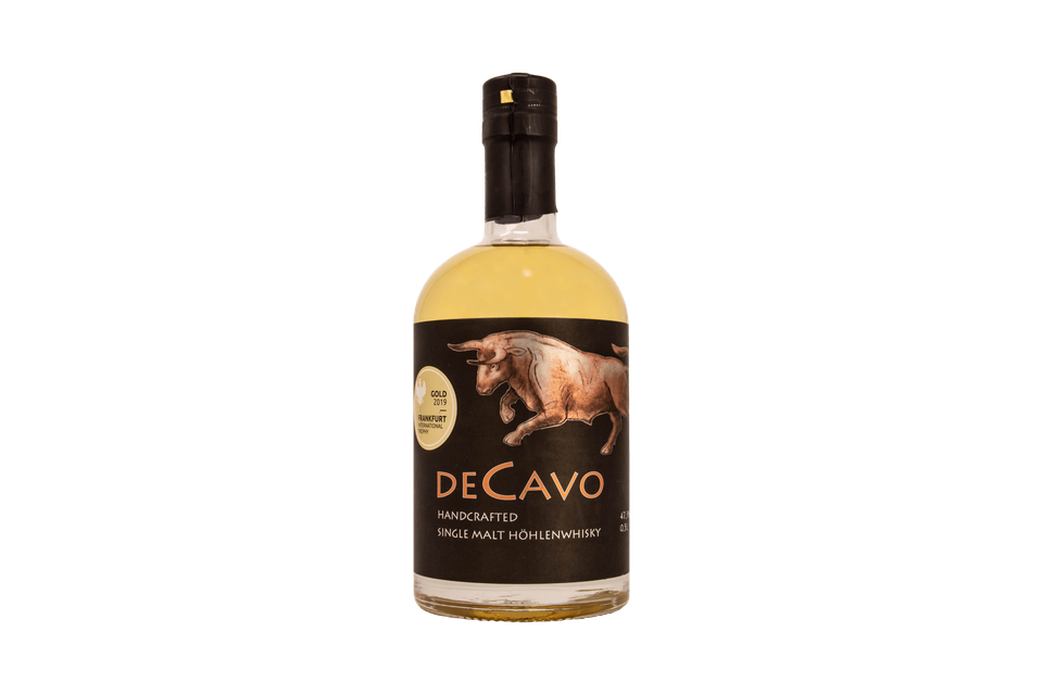 Flasche De Cavo Single Malt Höhlenwhisky aus dem Sauerland